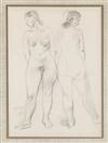 RAPHAEL SOYER Two nude studies.